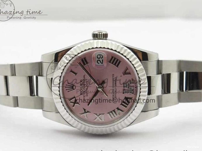 MiroTime 0124 Datejust 31mm 278271 SS BP Maker Best Edition Pink Roman Dial on Oyster Bracelet Vibrant 2748